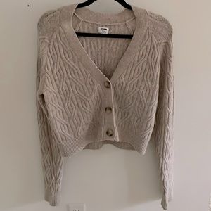 Cotton On Cable Knit Crop Sweater Cardigan